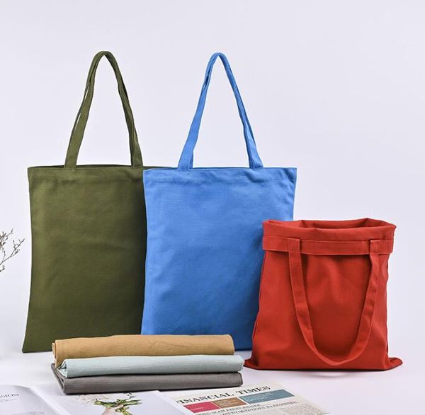 Borsa in tela per sublimazione Borsa in cotone per feste Forniture per feste riutilizzabili Sacchetti di stoffa per la spesa adatti per regali promozionali pubblicitari fai-da-te Borse colorate 12 colori