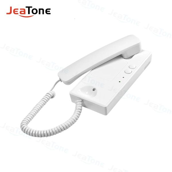 Jeatone Home Audio Cornetta Telefono portiere Sistema citofonico cablato per appartamento con funzione di chiamata di trasferimento sblocco conversazione bidirezionale 240123