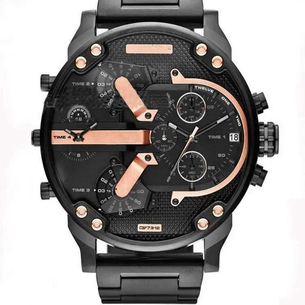 Outros relógios Big Dial Men Watch Luxo DZ Sport Relógios para Homens Relogio Masculino Full Steel Business Quartz Man Relógios de Pulso Montre Mulheres 240125