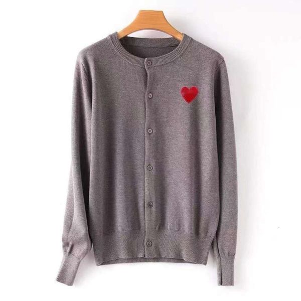 Мужские и женские дизайнерские свитера cdgs Play Sweater Knit Commes Повседневная толстовка Des Badge Garcons толстовка с капюшоном Red Heart Sleeve Кардиган с вышивкой Зимняя одеждаIHAY