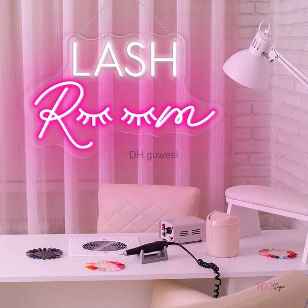 Светодиодная неоновая вывеска на заказ Светодиодные неоновые огни Вывеска Lash Room Art Настенные неоновые огни Светодиодные неоновые лампы Вывеска Украшение стены комнаты Магазин YQ240126