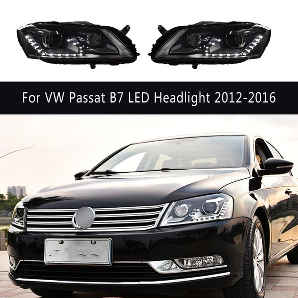 Lampada frontale Ricambi Auto per VW Passat B7 Magotan Faro a LED 12-16 Luce di marcia diurna Streamer Indicatore di direzione Accessori auto