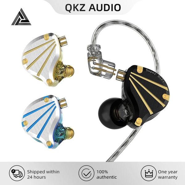 Auriculares QKZ AK6 TITAN HIFI Auriculares internos con cable con micrófono Auriculares estéreo con cancelación de ruido para deportes Gimnasio Auriculares para juegos