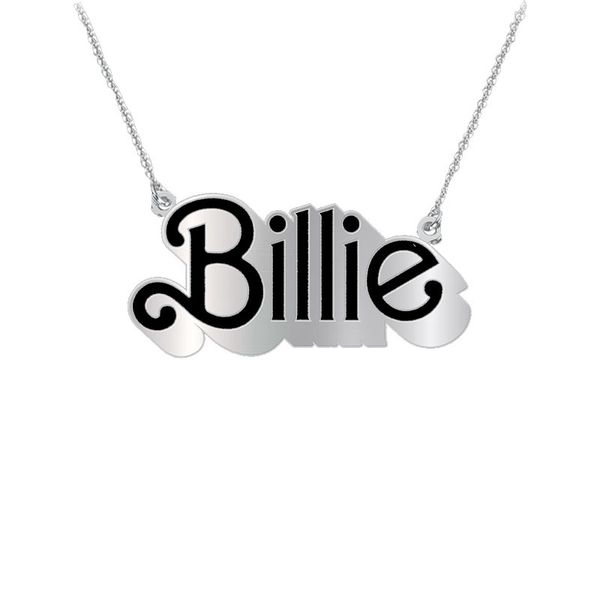 Collana di design di alta qualità Billies Eilishs Collana con ciondolo con lettera inglese per donna Catena con colletto hip-hop femminile Regalo di gioielli popolare in Europa e America