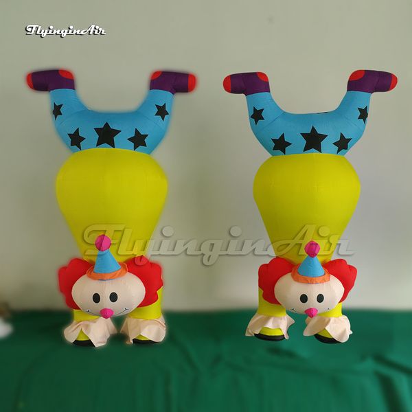 Costume da parata per ragazza gonfiabile da clown divertente verticale in verticale Costume da parata per ragazza da 2 m indossabile Blow Up Upside-down Cartoon Figure Suit per spettacolo circense