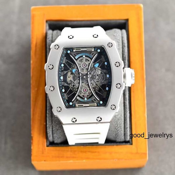 Luxusuhr RM Armbanduhr Richards Milles Armbanduhr RM53-01 Fgrichard Herrenuhr New Style Hollow Automatische mechanische Modeuhr RM053-01