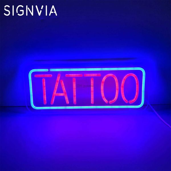 Sinal de néon led tatuagem sinal de néon led luz de néon para estúdio de tatuagem salão de negócios loja casa decoração da parede adervertising signboard usb lâmpada led yq240126
