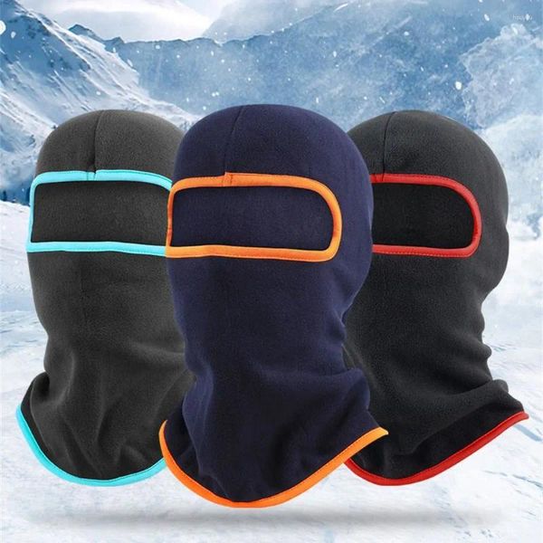 Boinas Cachecol Quente Máscara Facial Moda Soft Polar Fleece Headwear Aquecedor de Pescoço Ciclismo