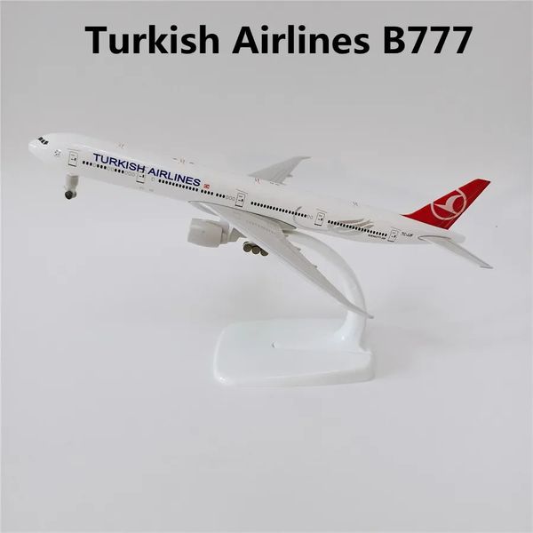 19 см сплав металла AIR TURKISH Airlines Boeing 777 B777 B-2001 Airways модель самолета W колеса шасси самолета 240118