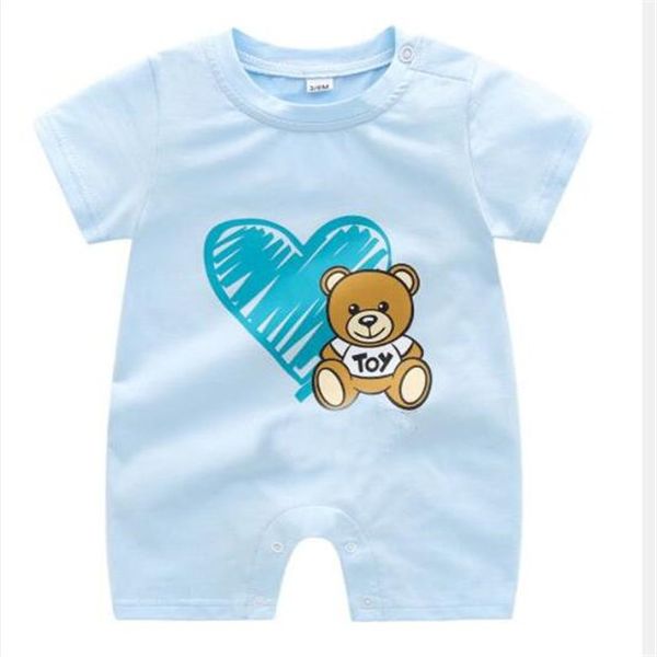 Set di abbigliamento firmato per bambini Pagliaccetti per neonati a maniche corte Neonato Pigiama in cotone Ragazza Ragazzo Tuta Tute Tute Abiti