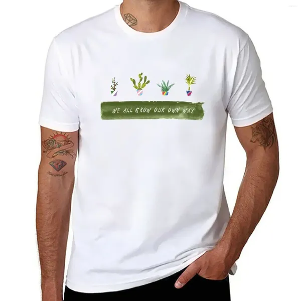 Herren-Poloshirts „We All Grow Our Own Way“-T-Shirt mit Tiermotiv, für Jungen, schnell trocknende Blusenkleidung für Männer