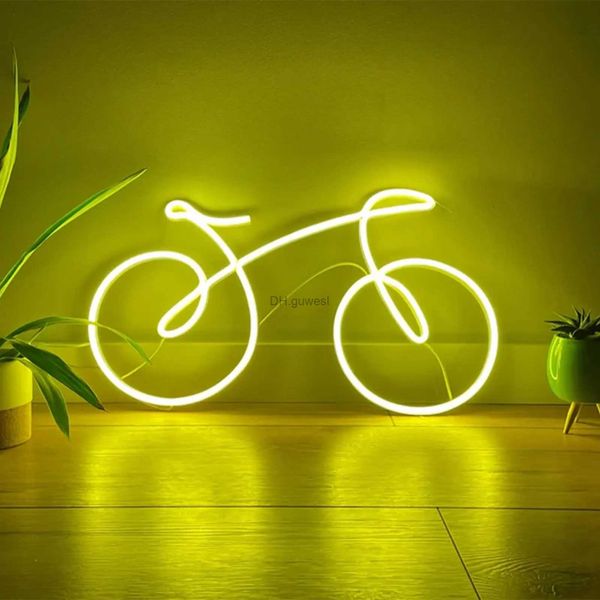 Sinal de néon LED bicicleta sinal de néon para quarto parede arte decoração luzes led sala de jogos bar clube loja néon acrílico luzes lâmpada de bicicleta para quarto de meninos yq240126