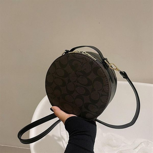 Borse a tracolla da donna nuove Borsa a tracolla rotonda bianca mensa mensa Borsa a tracolla monospalla stile college Varsity246p