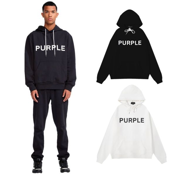 Mens Hoodies Roxo Com Capuz Homens Designer Hoodies Mulheres Moda Solta Popular Logo Letras Impressão Pulôver Outono Moletons