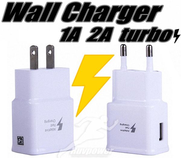 1A 2A USB US EU Plug Caricatore rapido da muro e adattatore Turbo Carica rapida per Samsung HUAWEI Android tutti i telefoni cellulari3836086