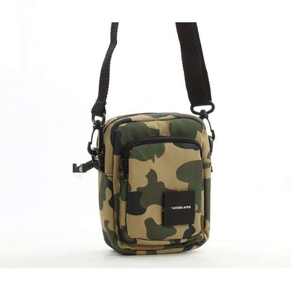 Designer-Ape-Tasche, japanischer Verschiedener-Stil, Komfort, Ape-Camouflage, quadratisch, digital bedruckt, Schultertasche, Handytasche, junge und trendige Street-Hip-Hop-Umhängetasche, Hai