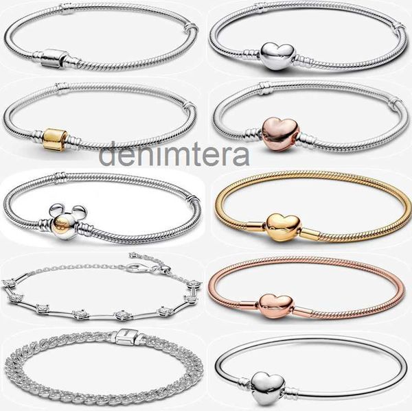 Bracciali di alta qualità per le donne Gioielli per le vacanze di Natale Capodanno Moda Regalo di lusso Fai da te Pandora Set di braccialetti con barre scintillanti con scatola originale 1KUV