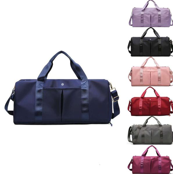 Kadın spor açık çanta debriyaj tasarımcı çanta organizatör çanta yüksek kapasiteli naylon omuz çantası duffle bagaj bagaj cüzdanları fermuar lulemens tote çapraz gövde