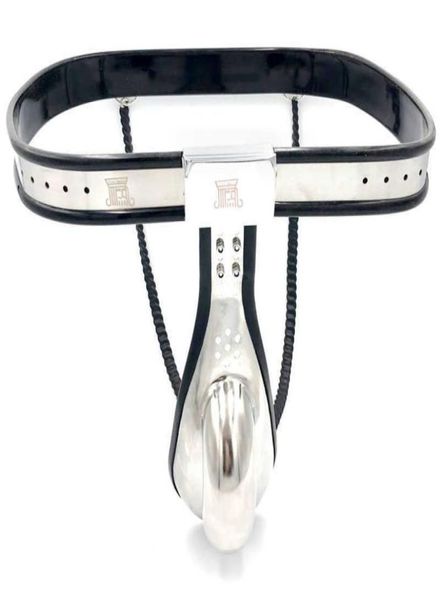 Itens de massagem de aço inoxidável calças masculinas cinto ajustável cintura galo gaiola cbt bdsm brinquedos sexy para homens dispositivo fetiche de metal b9597691