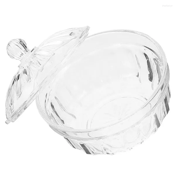 Set di stoviglie Kichvoe Terrario Acrilico Piatto di caramelle Coperchi Ciotole di cristallo Ciotola per zolletta di zucchero Vaso decorativo Buffet Festa di nozze