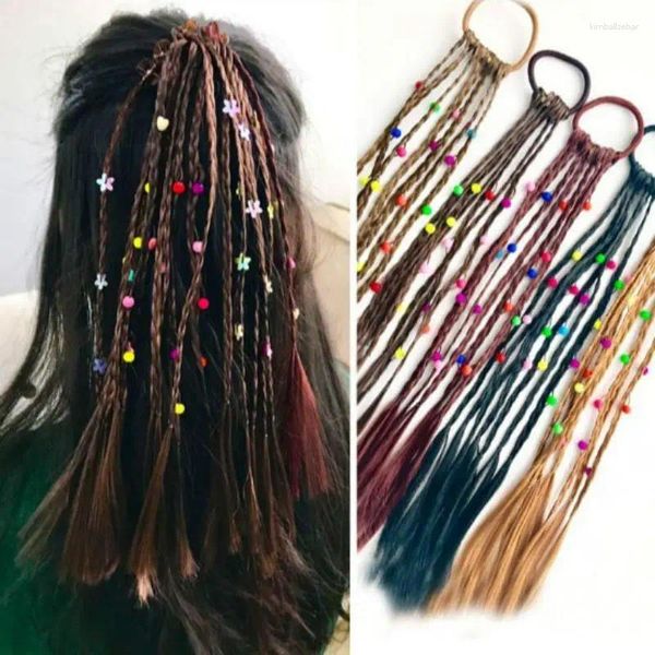 Fermagli per capelli Estate Multicolor Moda Fascia elastica Bambole dimensionali Fiori Accessori in gomma Regali di compleanno creativi