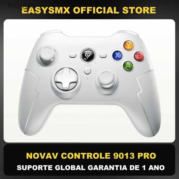 Controladores de jogo Joysticks EasySMX 9013 Pro 2.4G Wireless Gamepad Bluetooth Joystick Gaming Controller para PC Switch Phone com Hall Trigger YQ240126