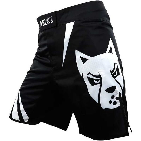 Pantaloncini da uomo Testa di cane MMA Combattimento Allenamento Sport Corsa Palestra Spiaggia Campeggio Arti marziali miste Thai Boxe Fitness Arti marziali Pantaloncini Sanda J240124