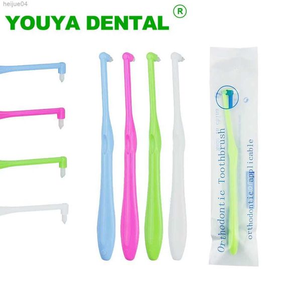 Diş fırçası 4pcs tutam diş fırçası tutam fırça uç-tuft interface fırça yumuşak trim diş fırçası tek pençe diş fırçası interdental ağız bakımı