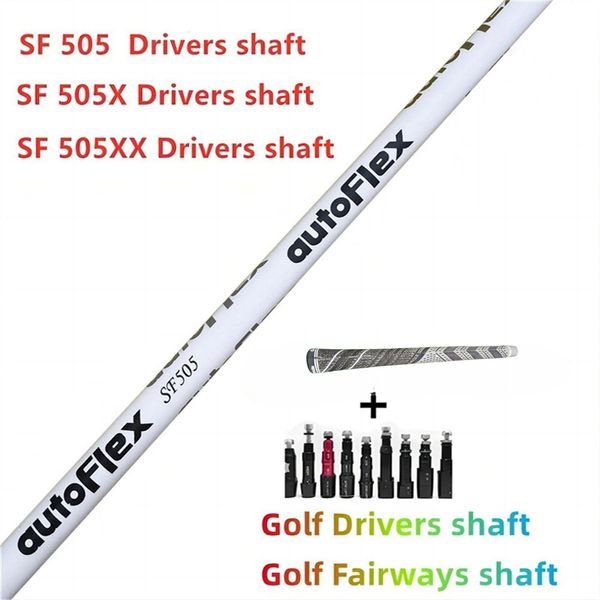 Novo eixo de golfe autoflex branco eixo de acionamento de golfe sf505xx/sf505/sf505x flex eixo de grafite eixo de madeira montagem livre manga e aperto