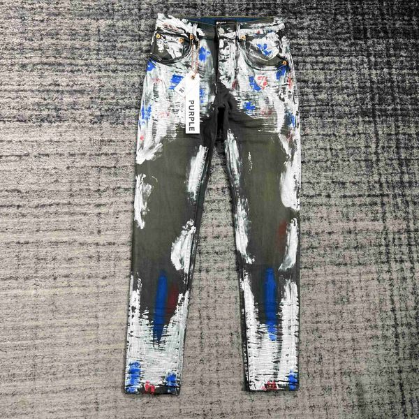 Ksubi Дизайнерские джинсы Фиолетовые джинсы Мужская эластичная одежда с завышенной талией Tight Skinny Fashionq291 FHUH