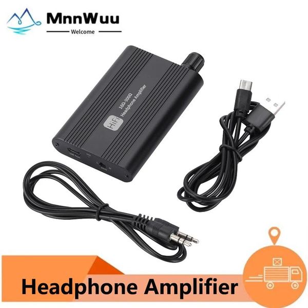 Verstärker MnnWuu 16300 Ohm HiFi-Kopfhörer-Kopfhörerverstärker 3,5-mm-Klinke Aux Tragbarer einstellbarer Audioverstärker für Handy-Musik-Player