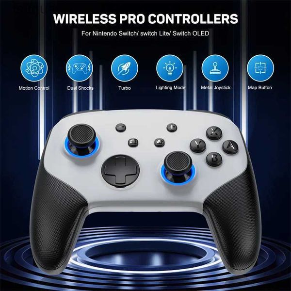 Gamecontroller Joysticks LinYuvo KS11 Wireless Controller Gamepad Pro Controller Gummierter Griff Dual Motor mit somatosensorischer 6-Achsen für Switch YQ240126