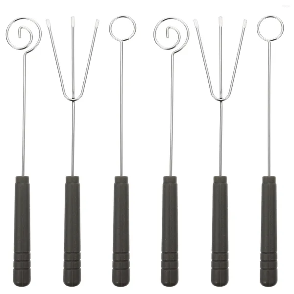 Conjuntos de louça 6 pcs garfo de chocolate mini chocolates cozinha gadgets ferramenta de cozimento de aço inoxidável suprimentos mergulhando garfos