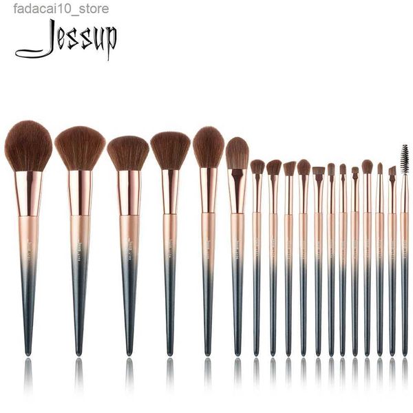 Make -up -Bürsten Jessup Pinsel 18pcs Make -up -Bürsten Set Pulver Fundament Precision Blush Winkel Contour Bleistift Lidschatten Eyeliner Augenbrauen Q240126