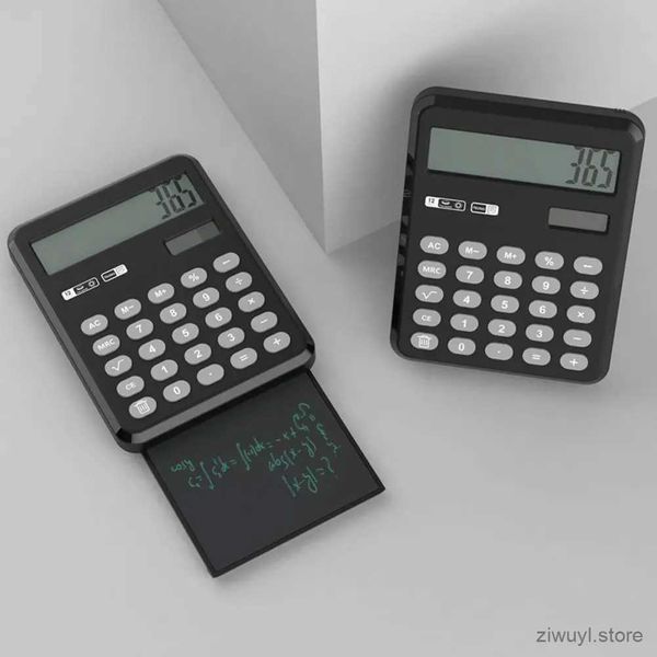 Calcolatrici Calcolatrice pieghevole Calcolatrice a 12 cifre con penna LCD per scrittura a mano Penna stilo per tavoletta LCD da 6 pollici per lavoro di studio in ufficio