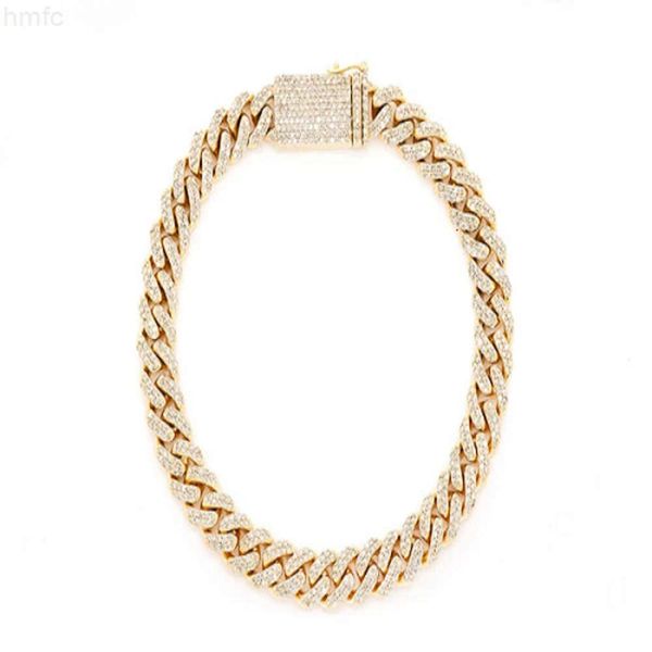 Iced Out Miami Cuban Link Chain Armband Fabrik Großhandel Schmuck Solid Gold Herrenketten Männlich Cuban Chain Hip Hop Link Armband