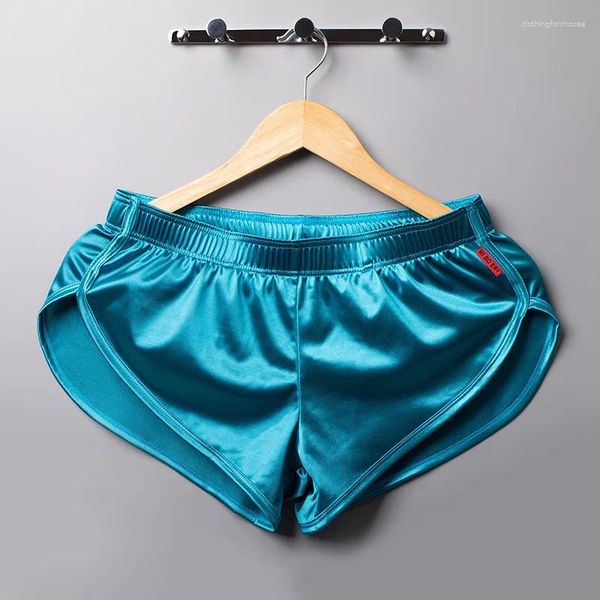 Cuecas masculinas Aro Pant Calças Oversized Sports Silk Suave Dormir Casa Juventude Nightwear Bottom Boxer