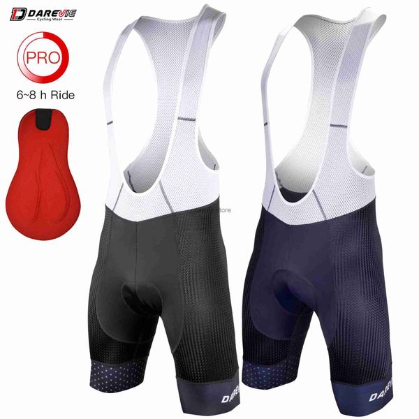 Pantaloncini da uomo DAREVIE Pantaloncini con bretelle da ciclismo Pro Team Pantaloncini da ciclismo in spugna Uomo 7 cm Pantaloncini in gomma antiscivolo Pantaloncini da ciclismo da uomo 6 Hour RideH24126