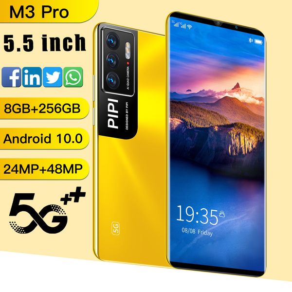 M3pro E-commerce transfrontaliero Fornitura diretta di prodotti di vendita a caldo Fabbrica di smartphone Android 10-core da 5,5 pollici in magazzino all'ingrosso