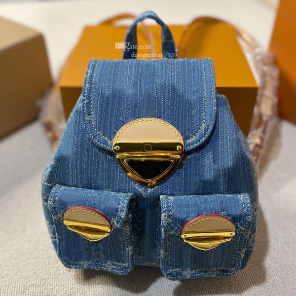 Borsa firmata di lusso Venezia zaino borsa in denim borsa da donna moda zaino in vera pelle Borsa da viaggio zaino firmato per donna