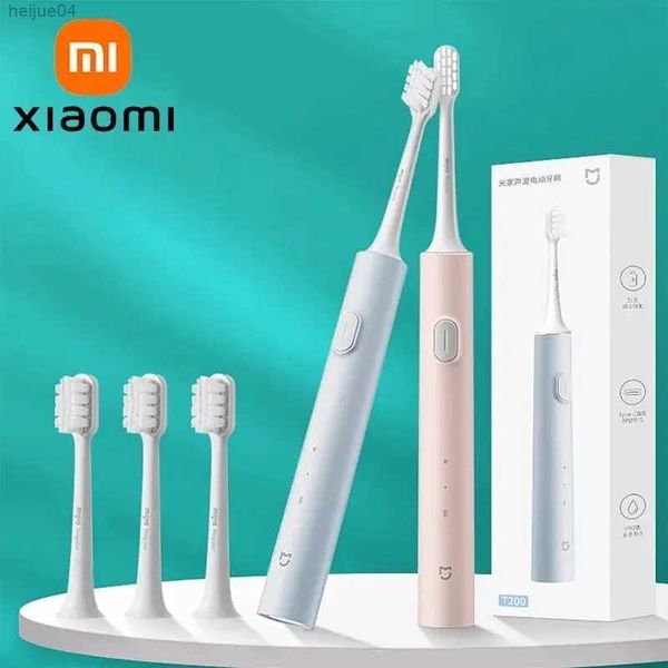 Spazzolino da denti XIAOMI MIJIA T200 Spazzolino elettrico sonico USB ricaricabile per sbiancamento dei denti Spazzolino ad ultrasuoni vibratore IPX7 impermeabile