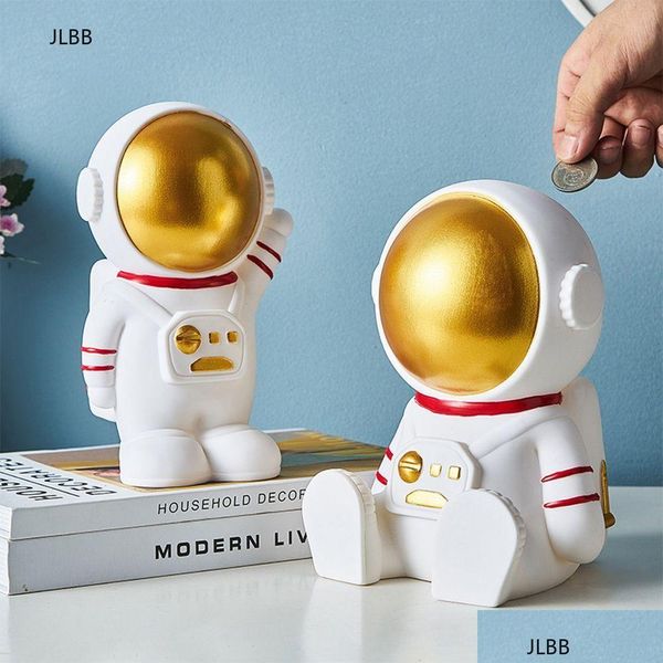 Novidade Itens Astronauta Grande Crianças Brinquedo Presente Decoração de Casa Caixa de Dinheiro Poupança para Moedas Cofrinho Notas Caixas de Moeda Z0123 Drop Delive Dhzus