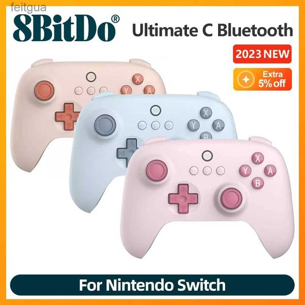 Игровые контроллеры Джойстики 8bitdo Ultimate C Bluetooth для коммутатора Беспроводной игровой контроллер Геймпады Аксессуары Джойстики Rumble Vibration YQ240126