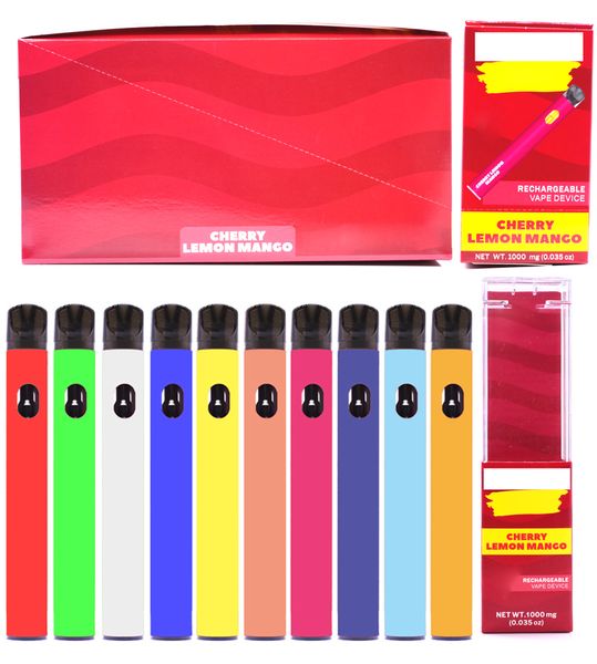 Leerer Breeze Vape Pen Einweg-Verdampfer 1,0 ml Keramikspulenkartuschentank E-Zigarette mit wiederaufladbarem Akku 12 Farben zur Auswahl