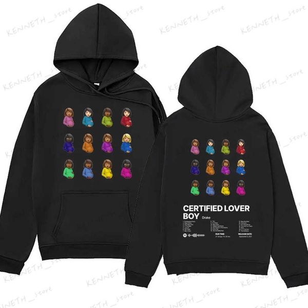 Herren Hoodies Sweatshirts Rapper Drake Hoodies Certified Lover Boy Print Männer Frau Y2k Hoodie Hip Hop Sweatshirts Pullover Unisex Trainingsanzug Tops Kleidung T240126