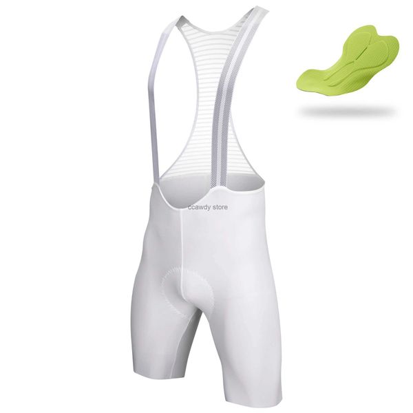 Herren-Shorts DAREVIE Radsport-Trägerhose Herren Damen Weiß Herren-Radhose 6H 500KM Nähte Radhose Weiches 3D-Schaumpolster RadlerhoseH24126