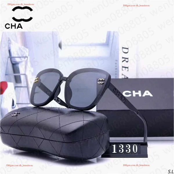 Óculos de sol de designer de luxo para mulheres homens óculos marca moda condução óculos vintage viagem pesca meia armação chanels cha nel óculos de sol uv400 alto