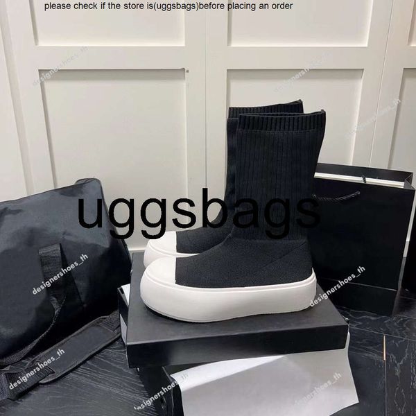 Chanel Tread Channel Chanells Designer Boots Slick Knit Boot Women Sock Bootiess Plataforma Casual Sapatos Calfsina Alta Graffiti tênis tênis tênis