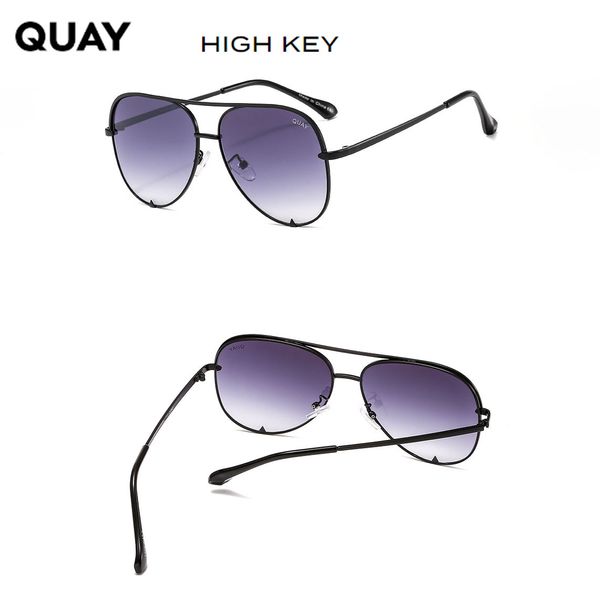 Australische QUAY HIGH KEY-Sonnenbrille, BESTSELLER-Version, Luxus-Designerbrille, Metallrahmen, Golddraht-Sonnenbrille