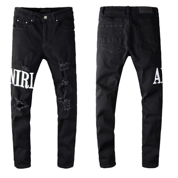 Frauen Jeans Herren Designer Herren Distelte zerrissene Röhrenjeans Herren Jeans Slim Motorrad Moto Jean Denim Hosen Hip Hop Männer Jeansb L2